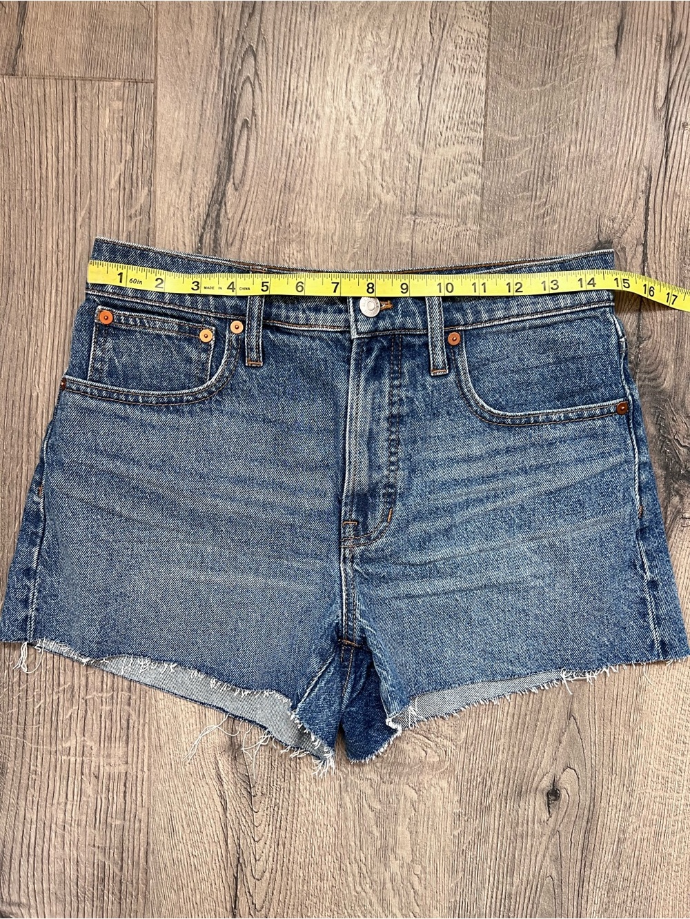 Madewell High-Rise Cutoff Denim Shorts - Medium Blue - size 27